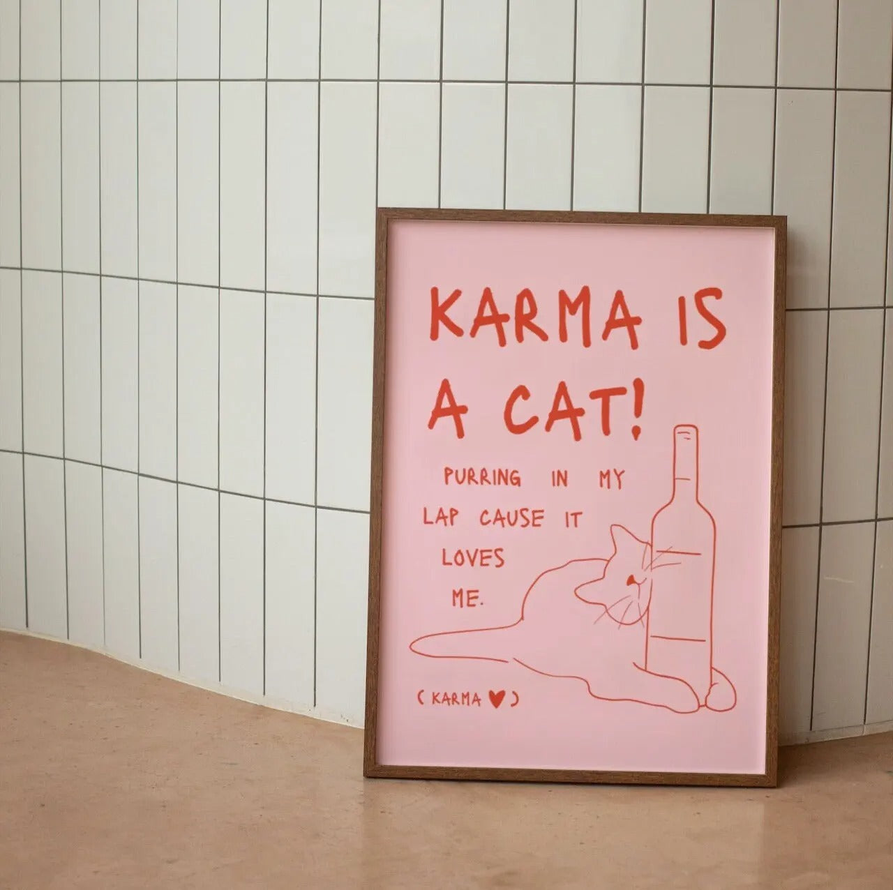 Canvas prints – Playful cat design – Unique wall art for home or café décor