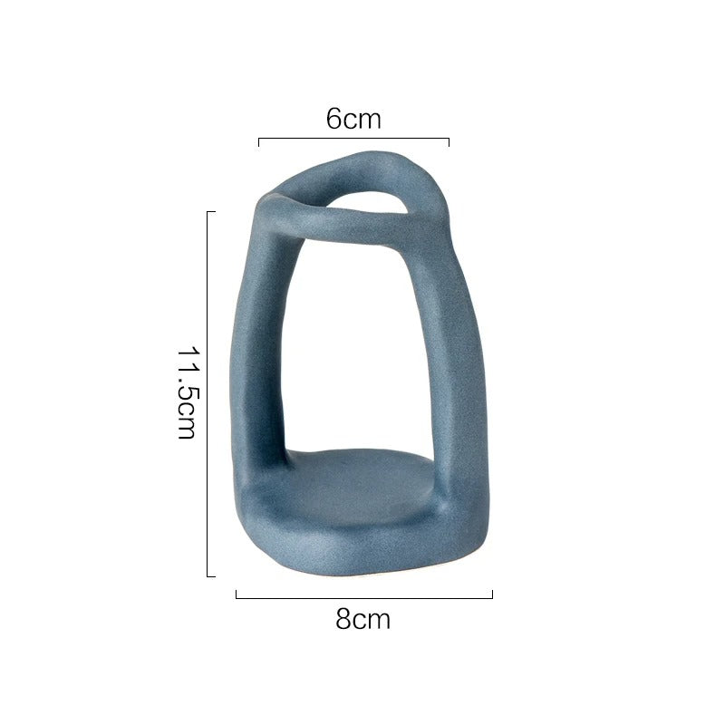 Ceramic holder – Premium material – Minimalist Nordic design – Versatile storage for bathroom or office – 3.1 x 3.1 x 4.5 in