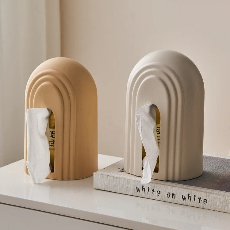 Ceramic tissue box cover – High-quality ceramic – Modern elegant design – Stylish home accessory