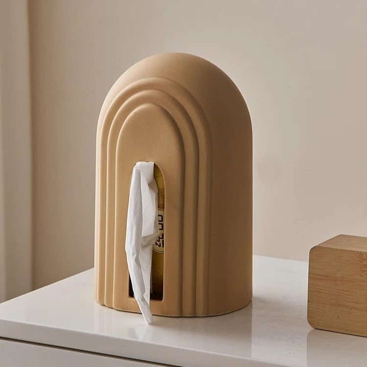 Ceramic tissue box cover – High-quality ceramic – Modern elegant design – Stylish home accessory