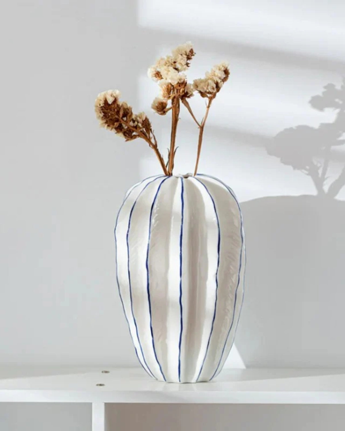 Ceramic vase – Elegant finish – Modern design – Perfect for dried flowers or home decor