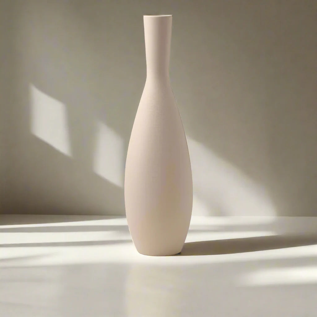 Ceramic vase – Nordic retro design – Elegant tabletop centerpiece for living room – 6.3 x 4.7 in