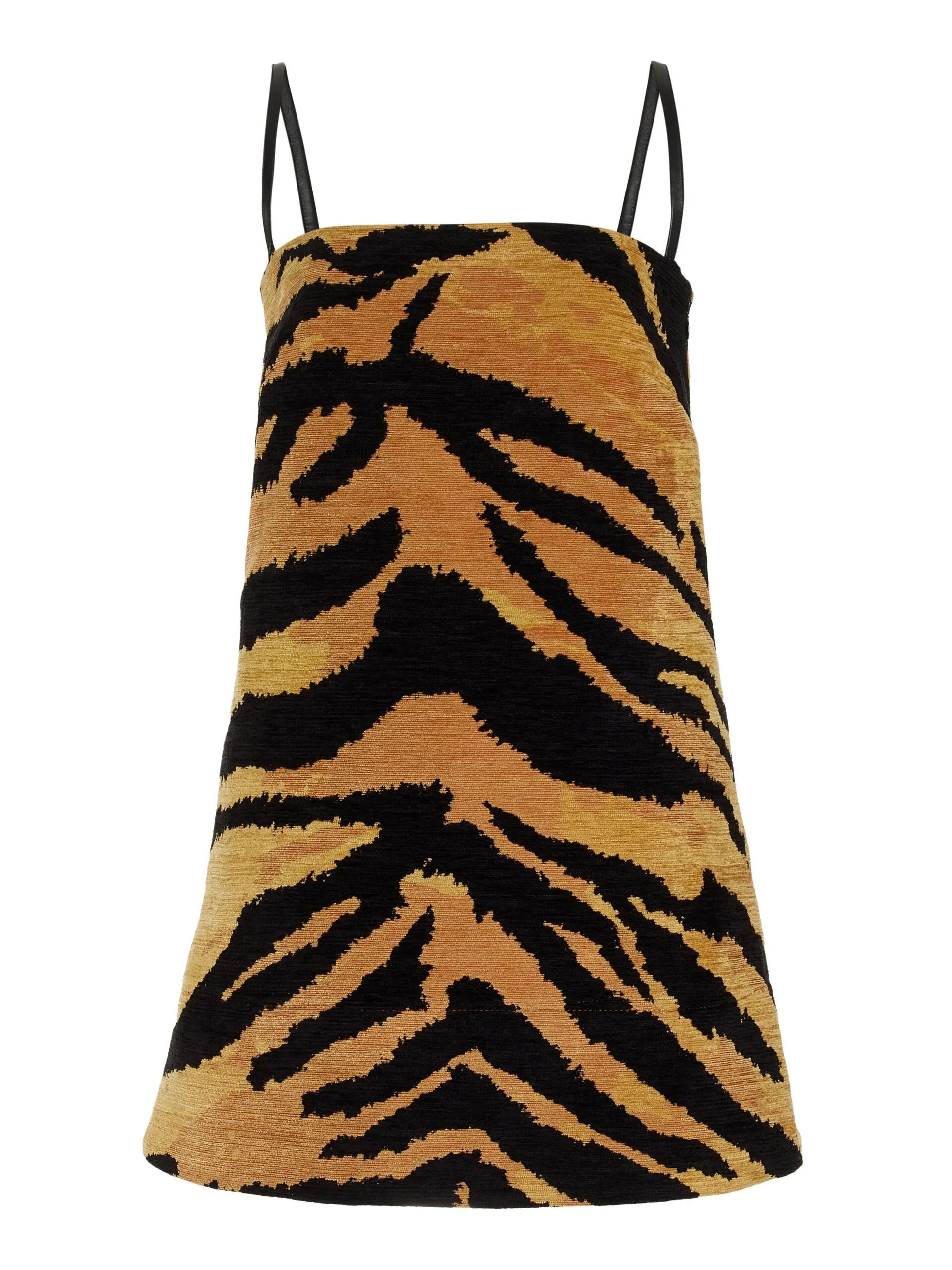 Chenille Tiger Jacquard Mini Dress