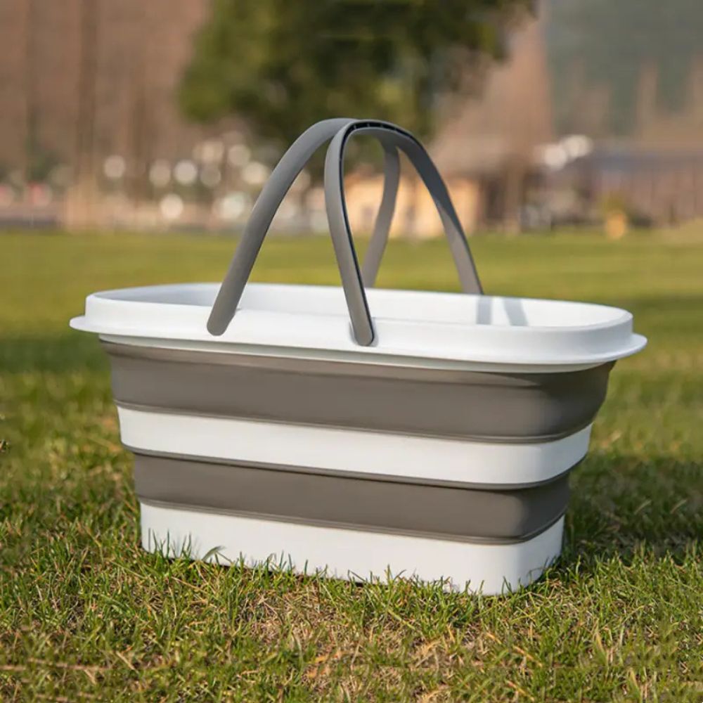 Collapsible Laundry Basket - Durable Plastic, Multi-Use for Washing, Organizing, Camping, and Storage