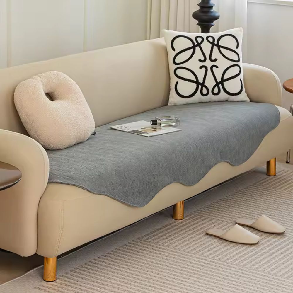All-Season Plain Contour Fit Sofa Cover