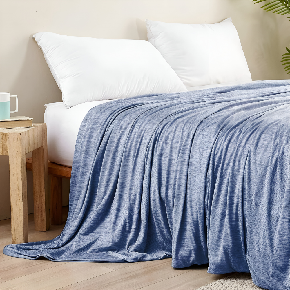 Cooling blanket – Soft cotton blend – Best cooling blanket for hot sleepers – Breathable summer throw