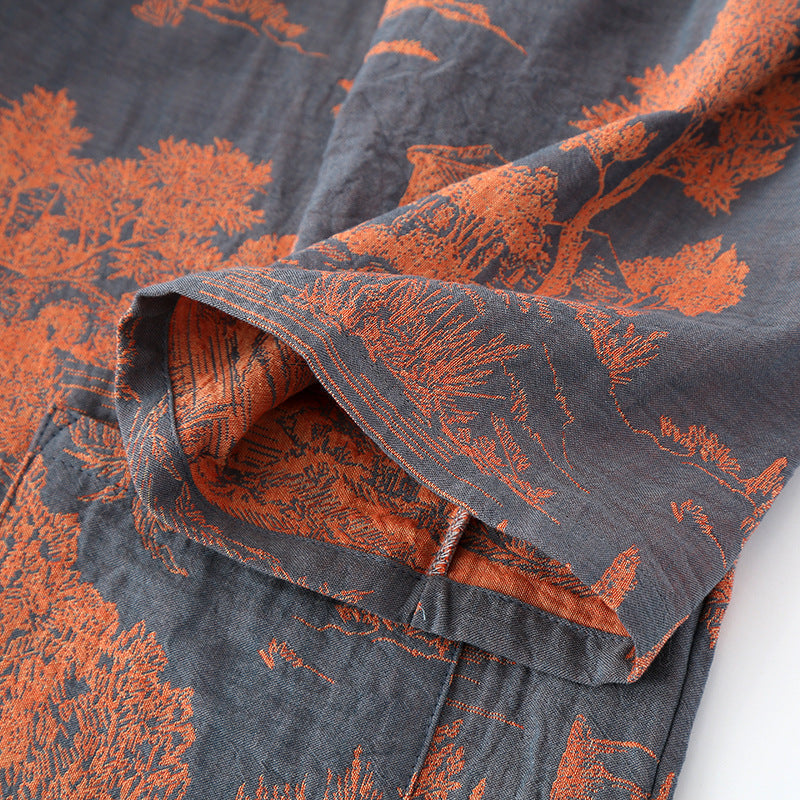 Cotton bathrobe – Lightweight kimono style – Dark blue or light green – Ideal for lounging and relaxation