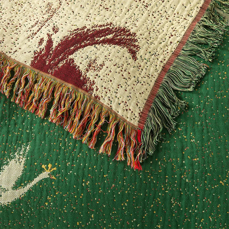 Cotton blanket – Soft muslin – Natural finish – Lightweight summer throw for double beds