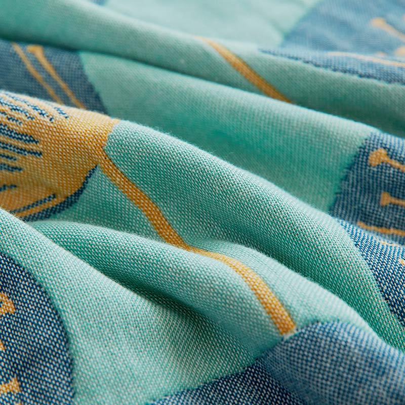 Cotton gauze pillow towel – Dandelion print – Set of 2 – Soft and breathable – 20" x 29"