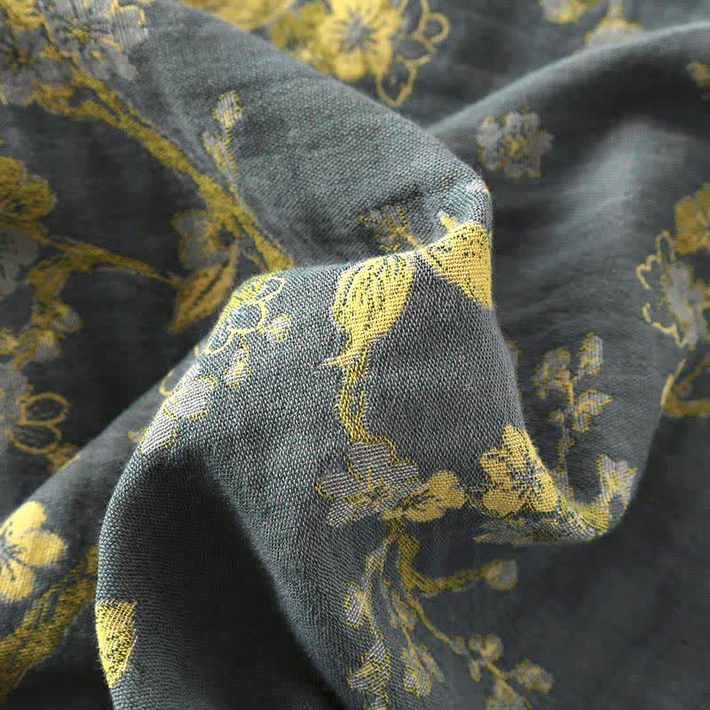 Cotton loungewear set – Jacquard floral print – Soft and breathable – Womens lounge sets for indoor and outdoor relaxation