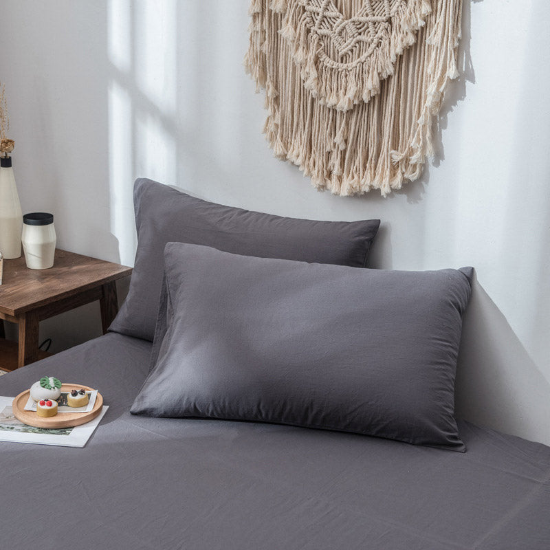 Cotton pillow cases – Soft and breathable – Standard pillow size – Set of 2 – Machine washable