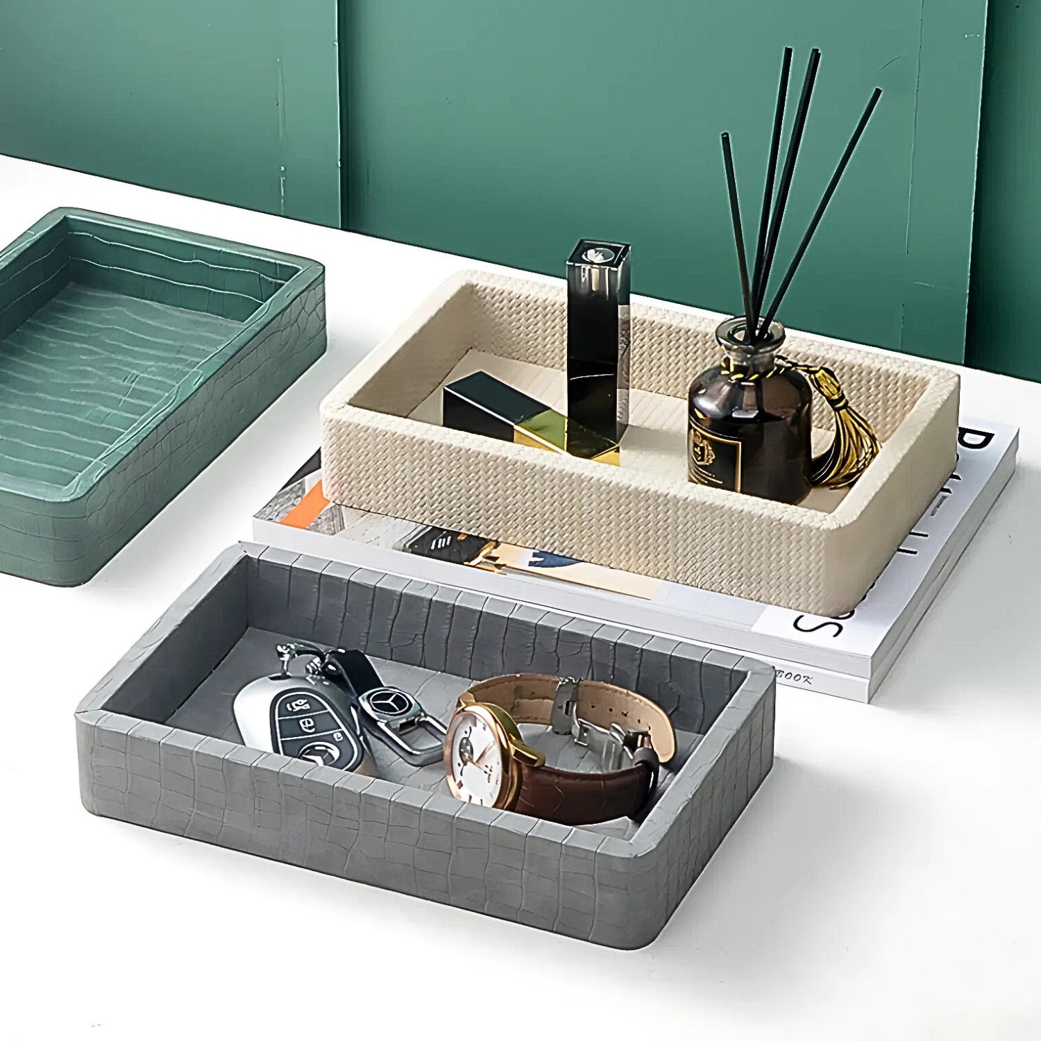 Croc Luxe Organiser Tray Box