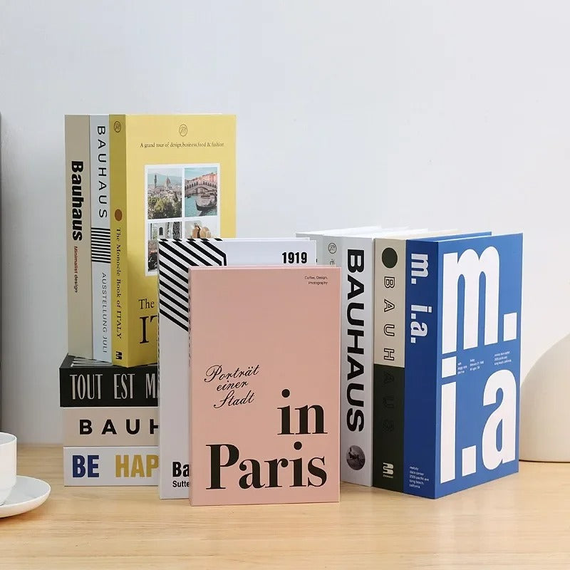 Decorative books – Faux paper design – Modern luxury décor – Ideal for coffee table books decor and shelves