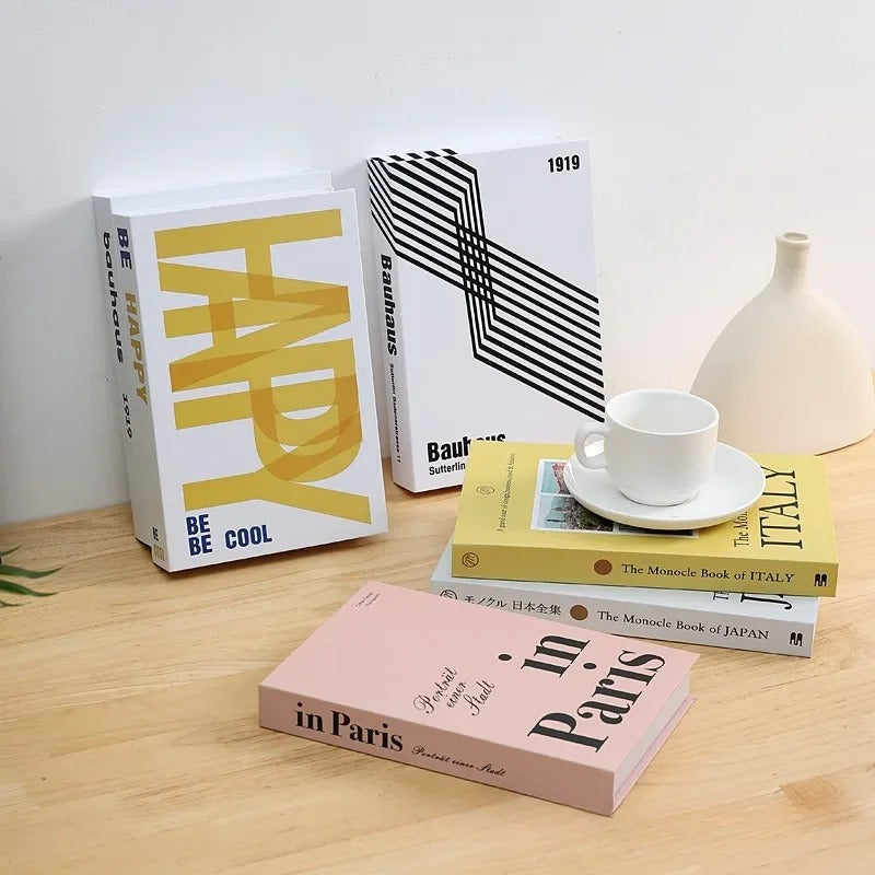Decorative books – Faux paper design – Modern luxury décor – Ideal for coffee table books decor and shelves