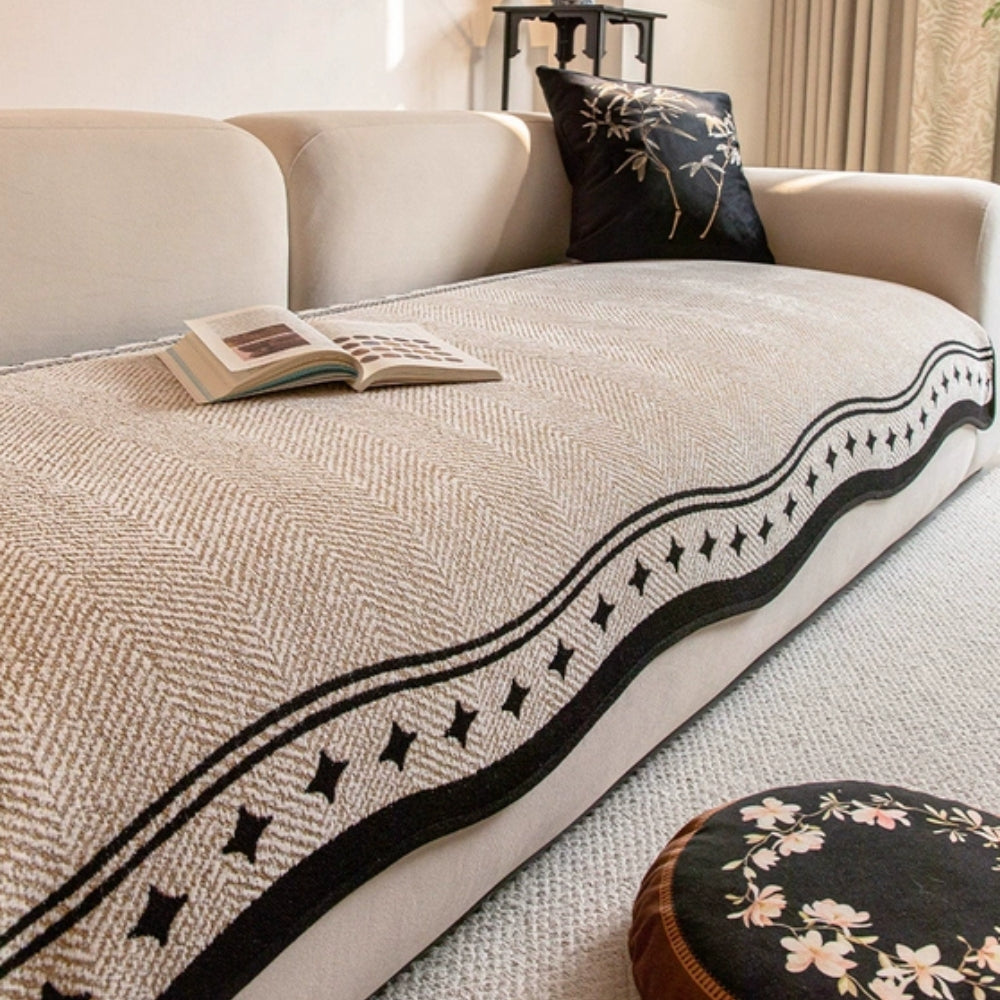 Modern Wave Anti-Slip Sofa Cover