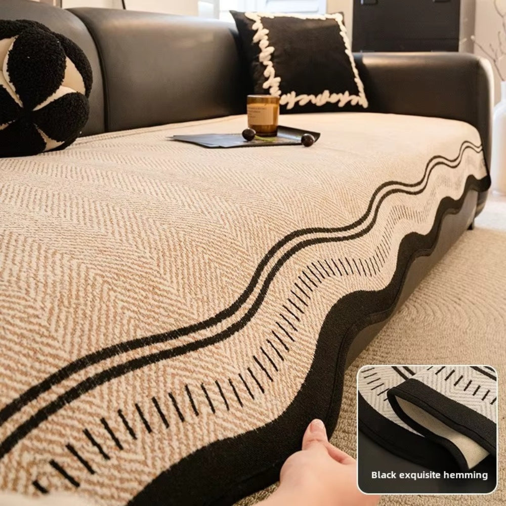 Modern Wave Anti-Slip Sofa Cover