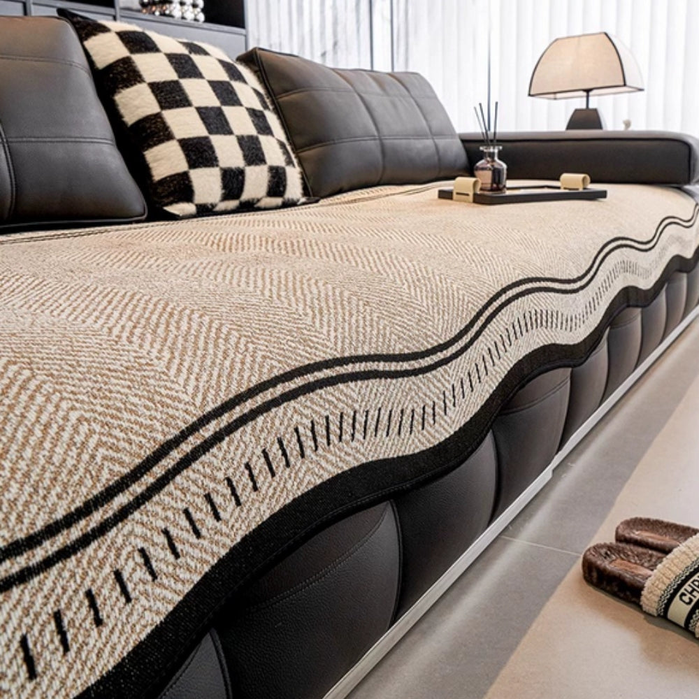 Modern Wave Anti-Slip Sofa Cover