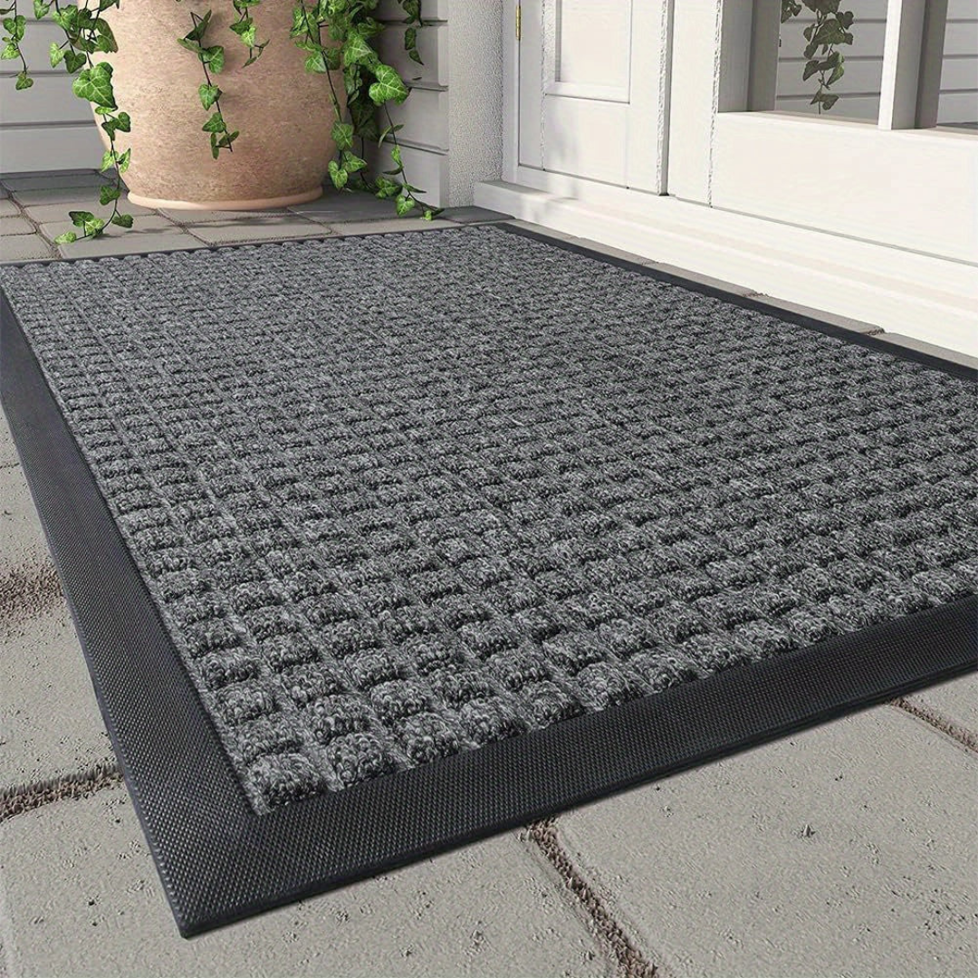 Door mat – Durable polypropylene – Black or gray – Indoor and outdoor use – Stylish welcome mat for entryways
