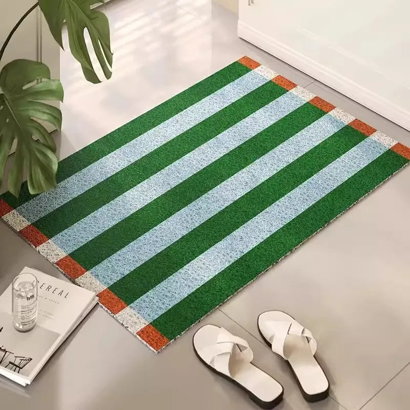 Doormat – Durable PVC – Modern striped design – Customizable for indoor or outdoor use