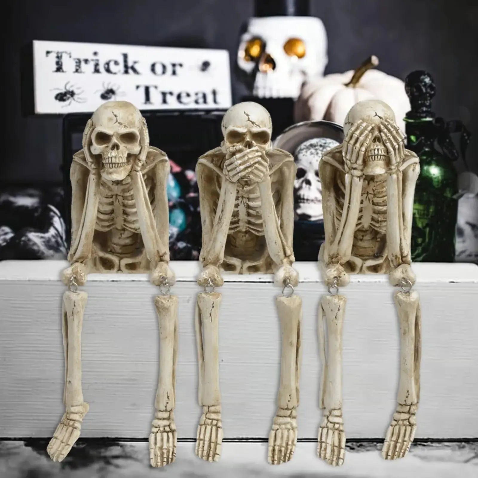 BoneLore® Skeleton Trio Fireplace Decoration