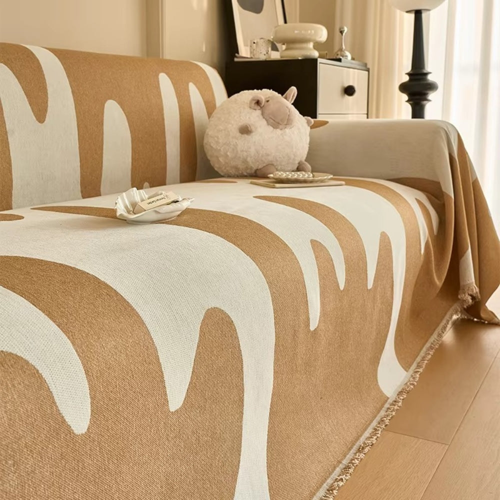 Dripping Color Chenille Sofa Cover