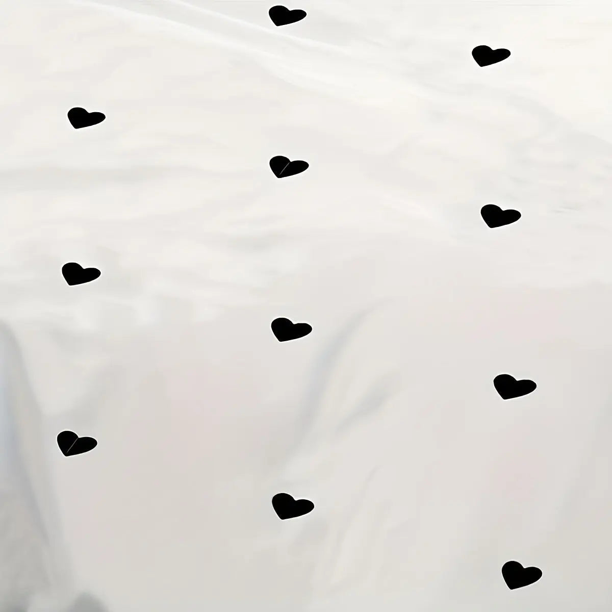 Duvet cover set – Soft polyester – Black love print – Cozy bedroom accessory