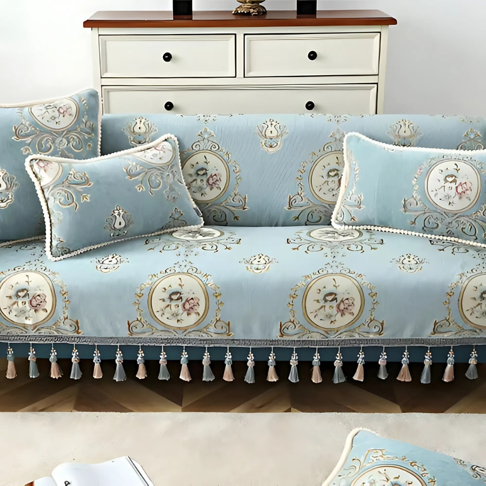 Elise Chenille Beaded Edge Cushion Cover