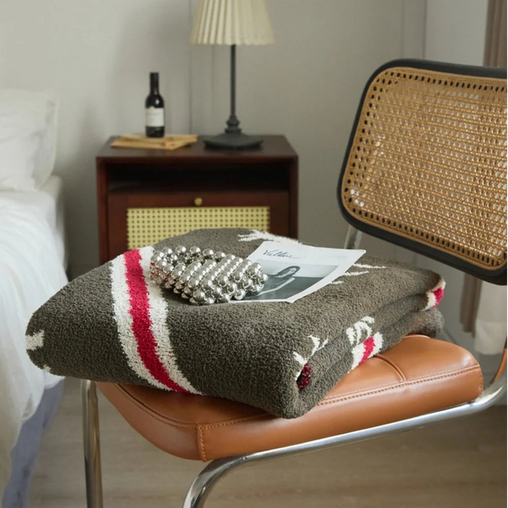 Elysian Deer Stagline Throw Blanket