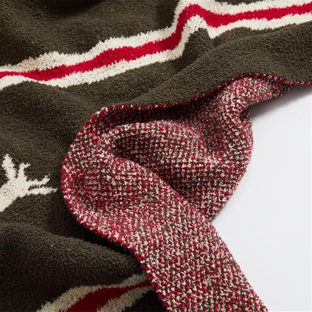Elysian Deer Stagline Throw Blanket