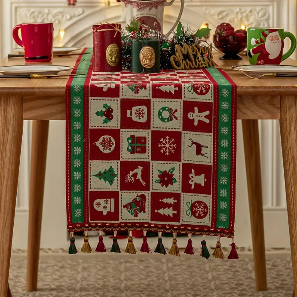 Festive Charm Holiday Table Runner
