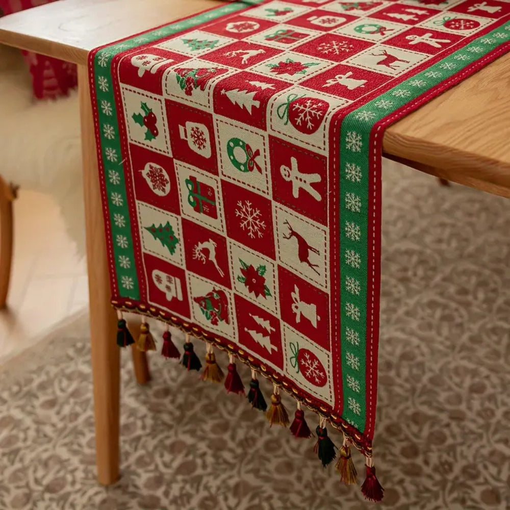 Festive Charm Holiday Table Runner