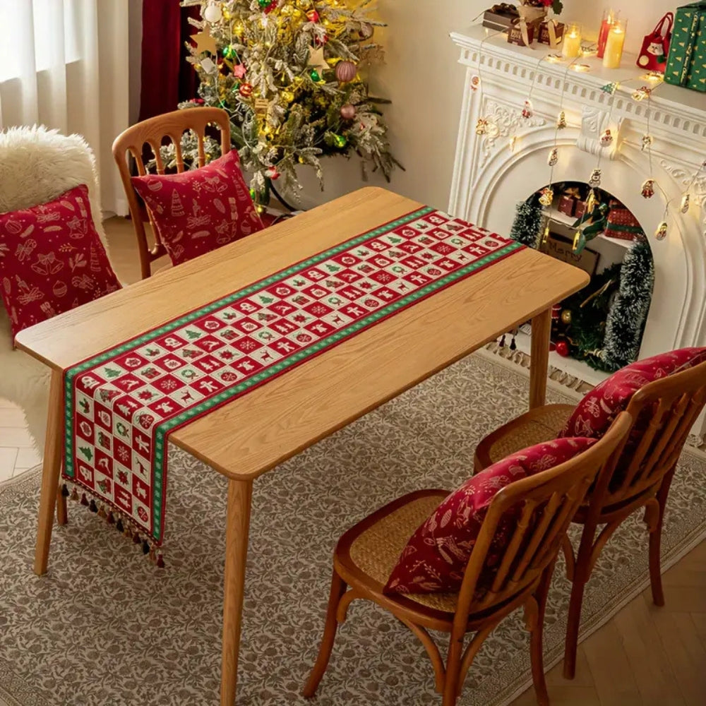 Festive Charm Holiday Table Runner