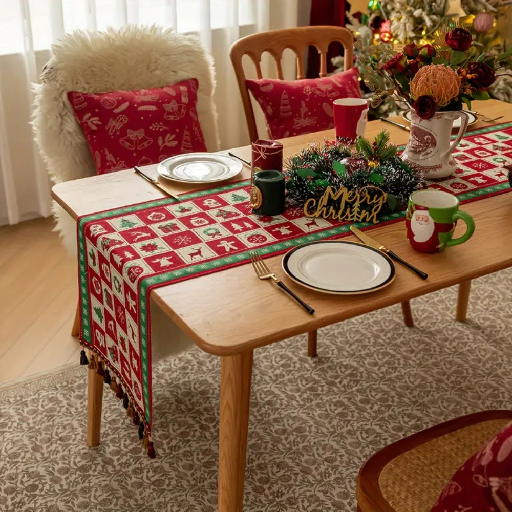 Festive Charm Holiday Table Runner