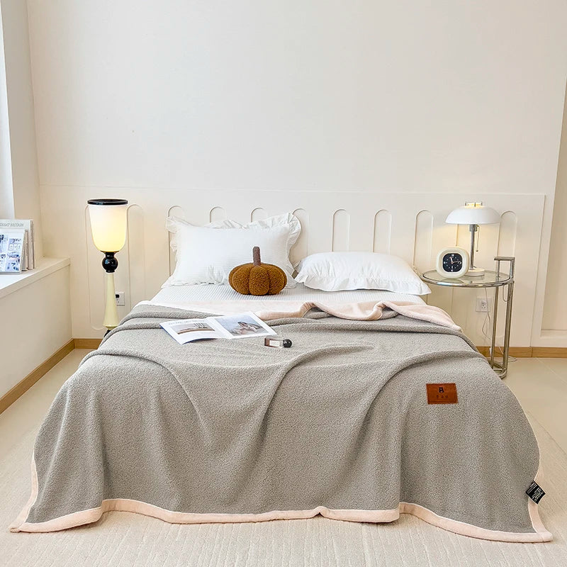 Fleece blanket – Thick teddy fleece – Cozy multi-functional design – Warm for autumn and winter – 60 x 80 in