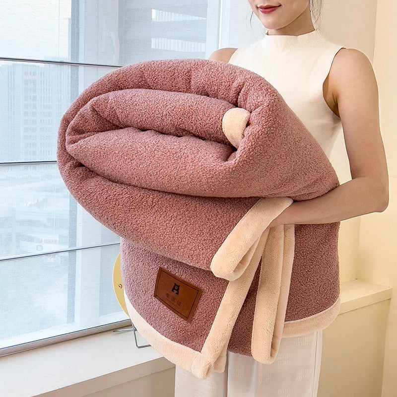 Fleece blanket – Thick teddy fleece – Cozy multi-functional design – Warm for autumn and winter – 60 x 80 in