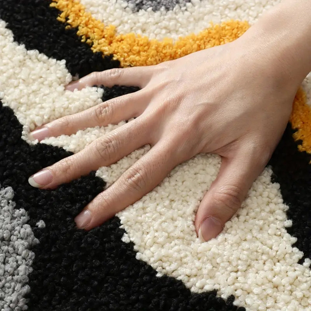 Flocking Stripes Absorbent Bath Mat