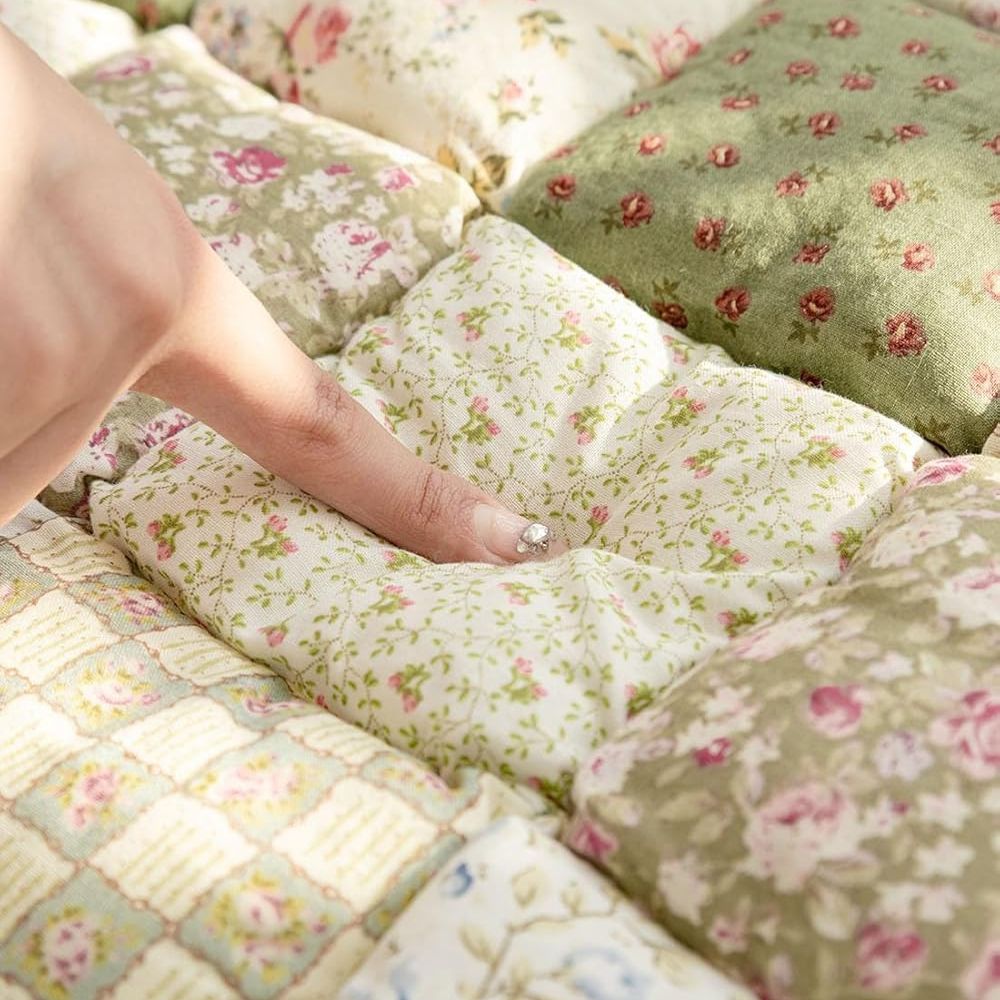 Floral Bloom Quilted Sofa Cover