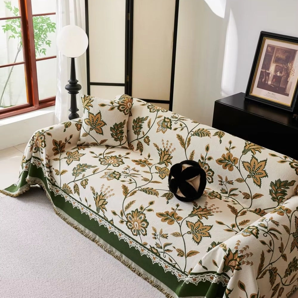 Floravell Vintage Chenille Sofa Cover