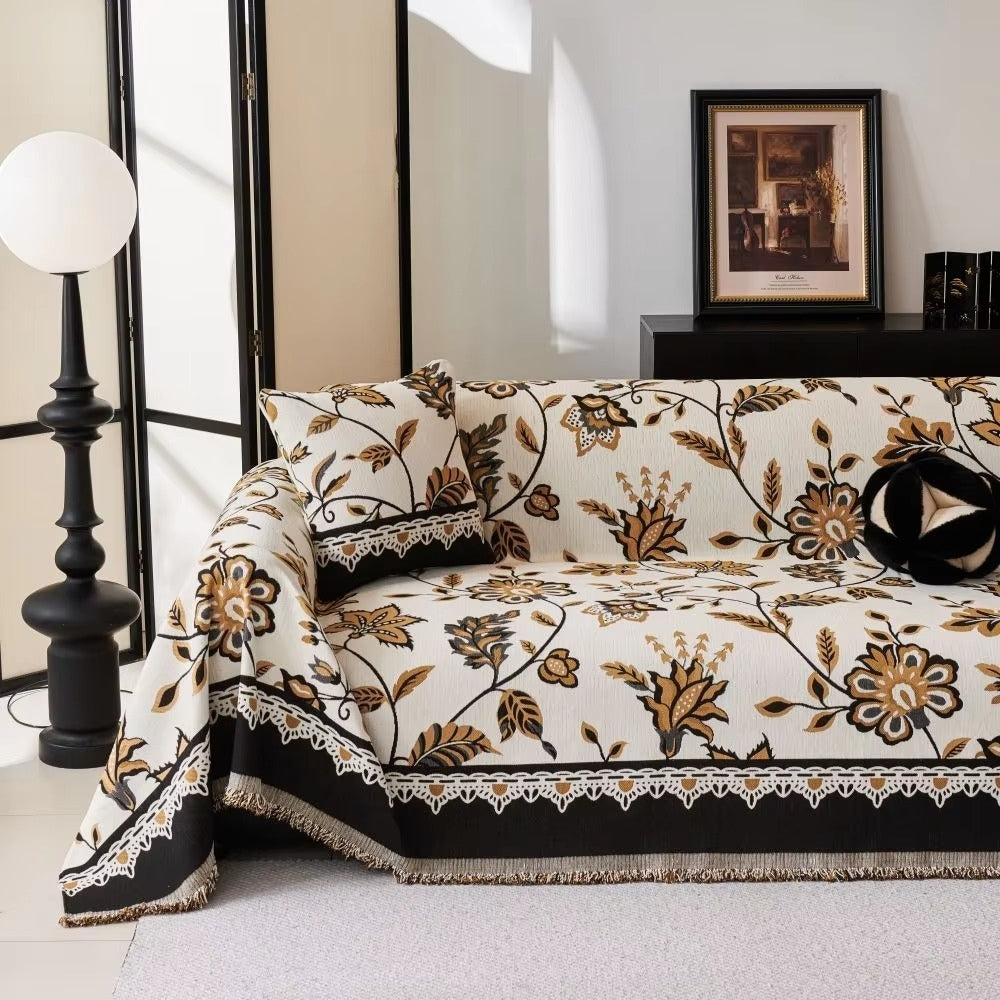 Floravell Vintage Chenille Sofa Cover