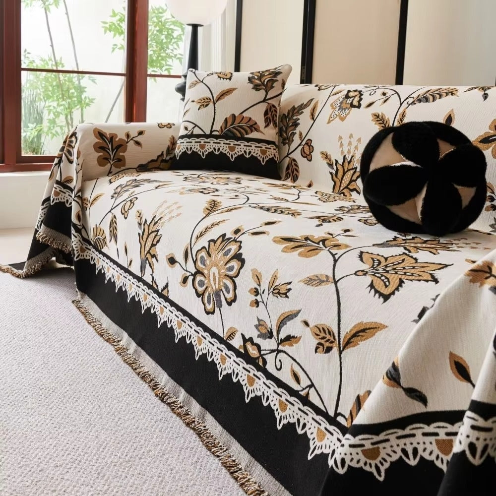 Floravell Vintage Chenille Sofa Cover