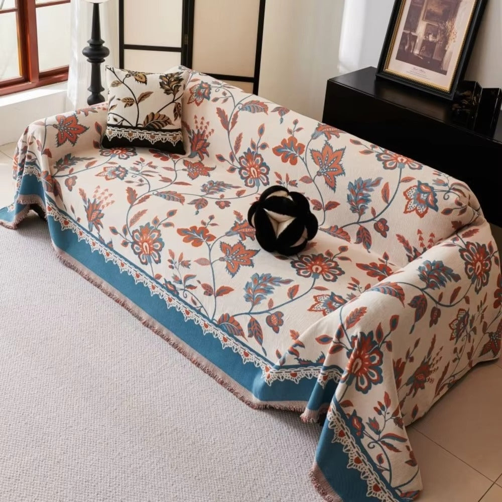 Floravell Vintage Chenille Sofa Cover