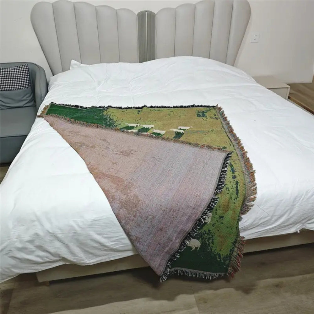 Frida Sheep Woven Throw Blanket