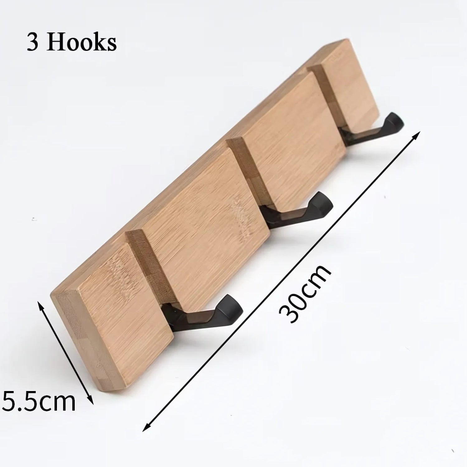 Functional Flip Wooden Wall Hook Rack