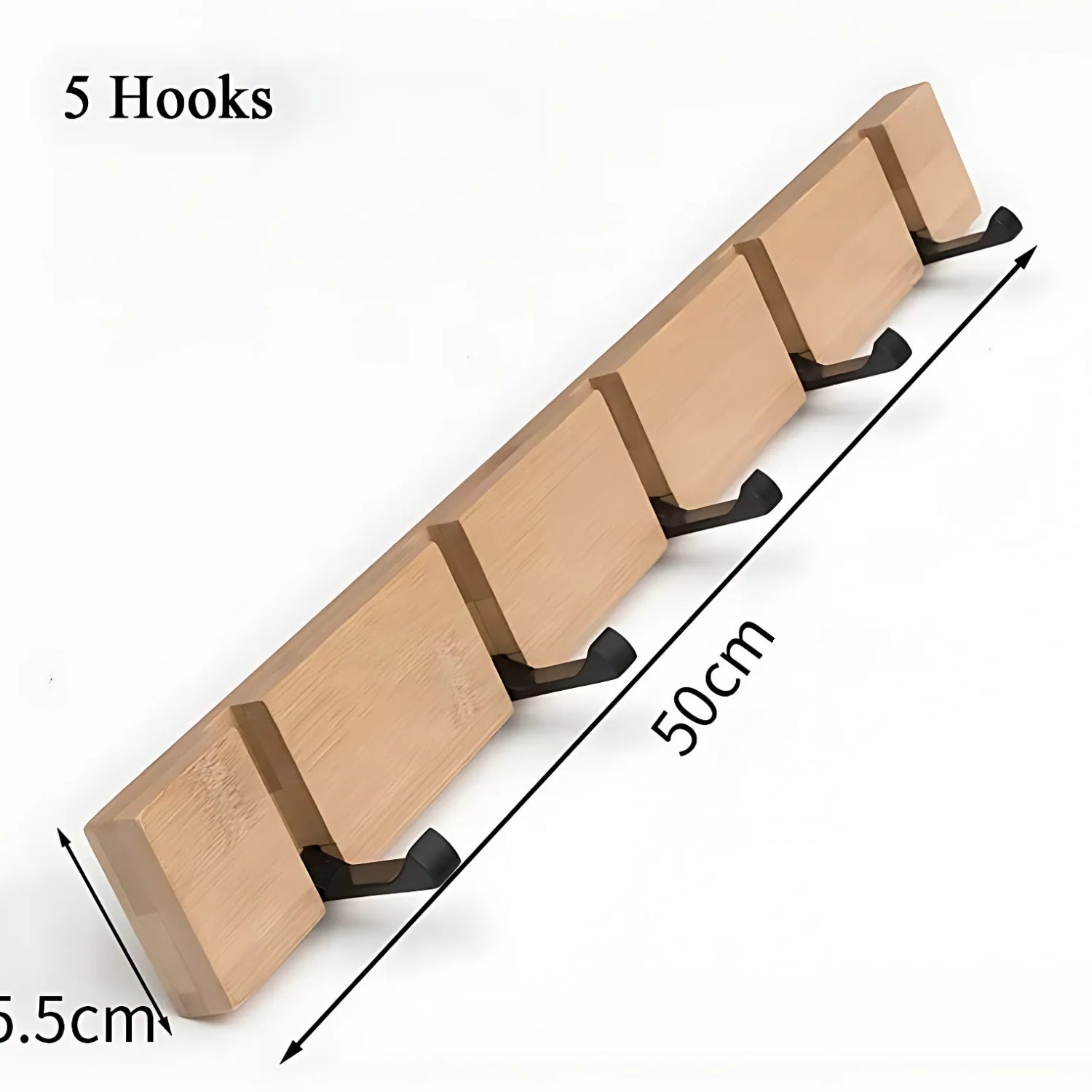 Functional Flip Wooden Wall Hook Rack