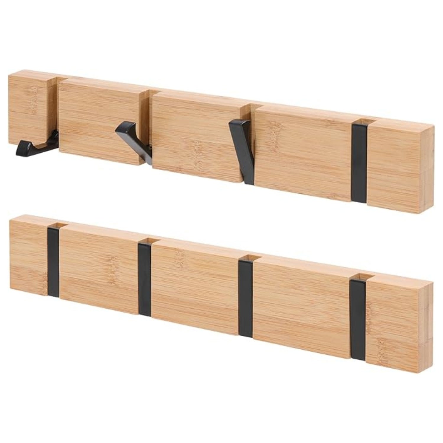 Functional Flip Wooden Wall Hook Rack