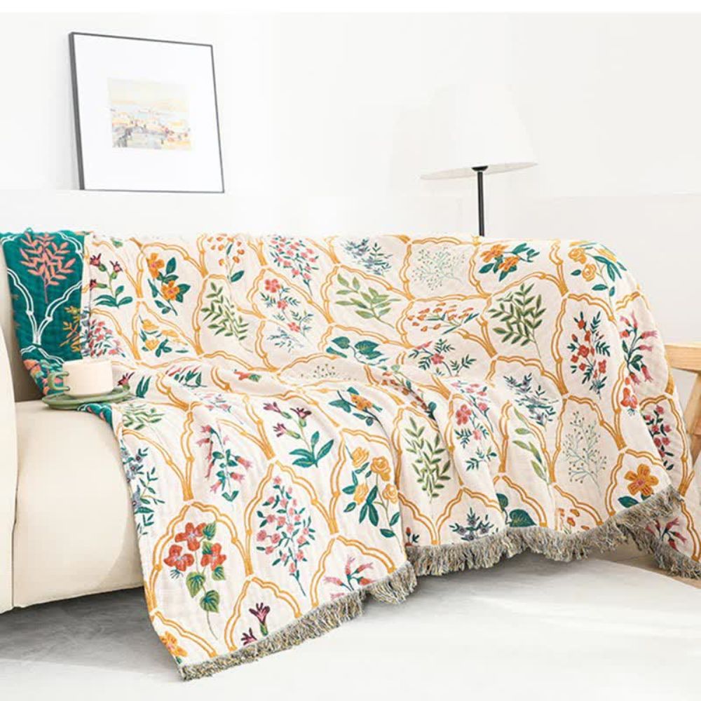 Garden Reverie Cotton Blanket