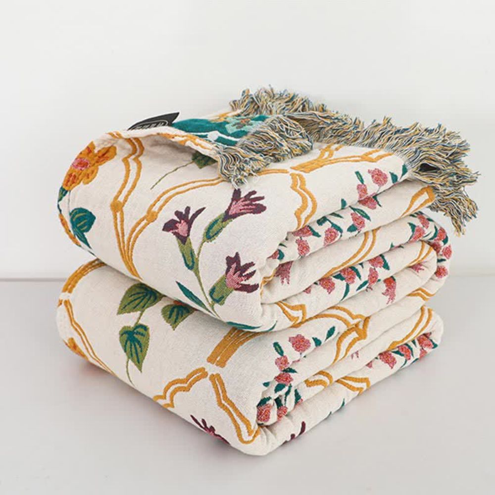 Garden Reverie Cotton Blanket