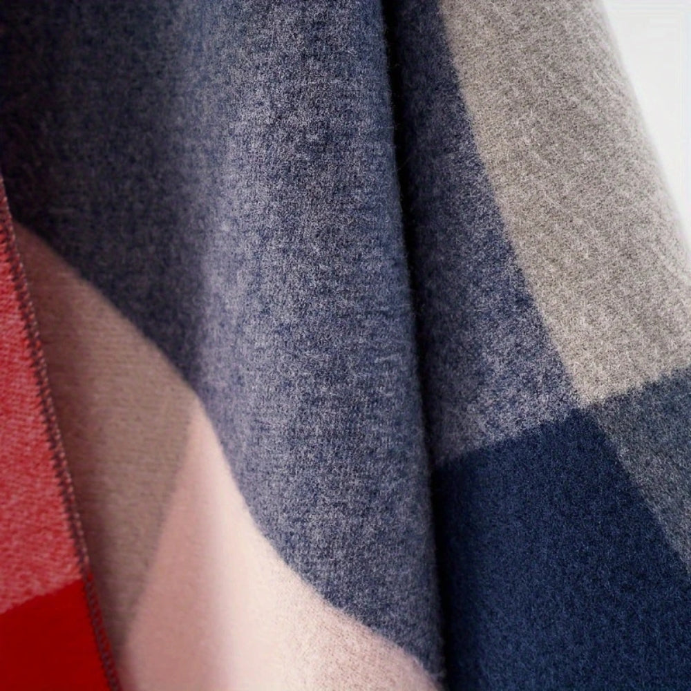 Geometric Fringe Windproof Cardigan Poncho