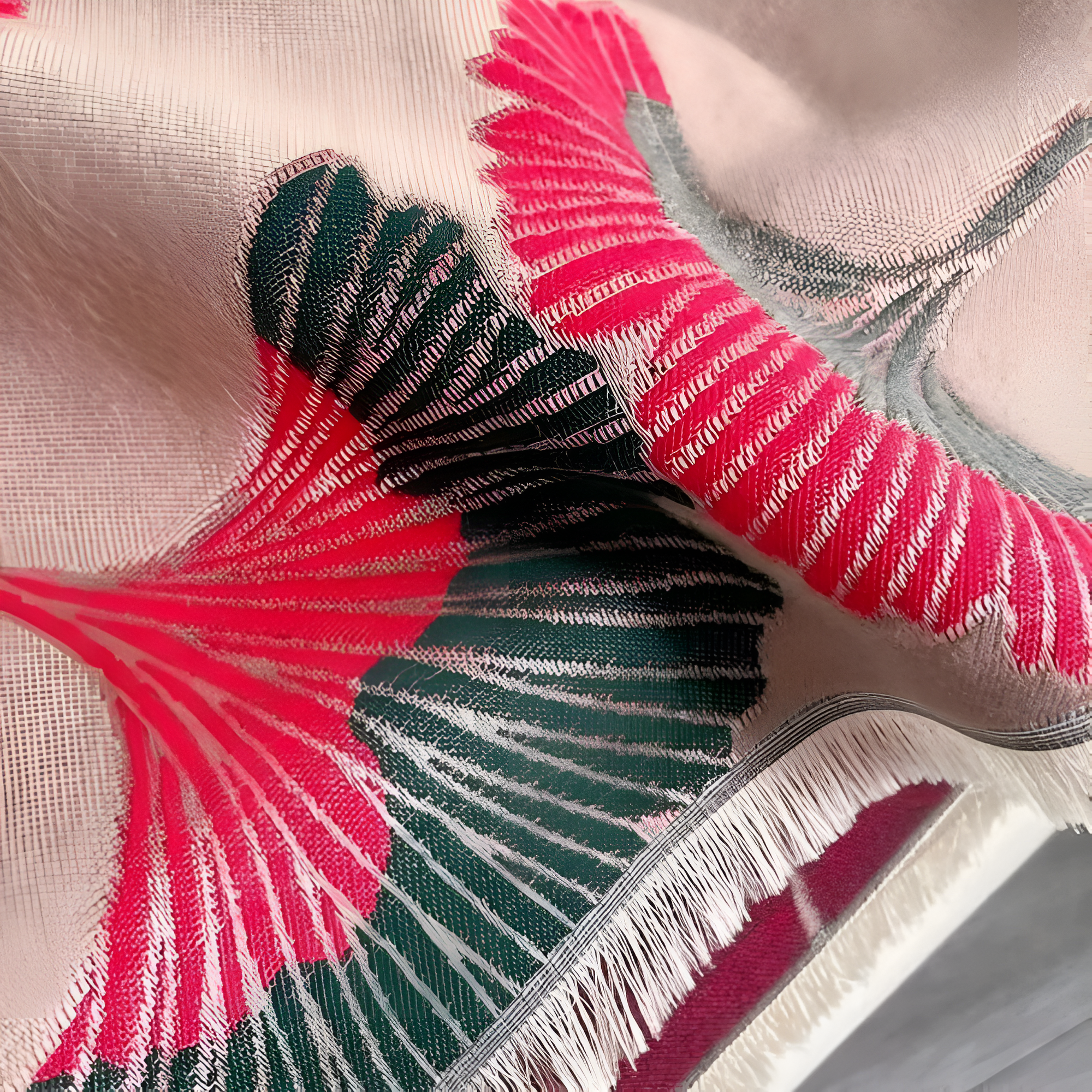 Ginkgo Charm Reversible Blanket Scarf Wrap