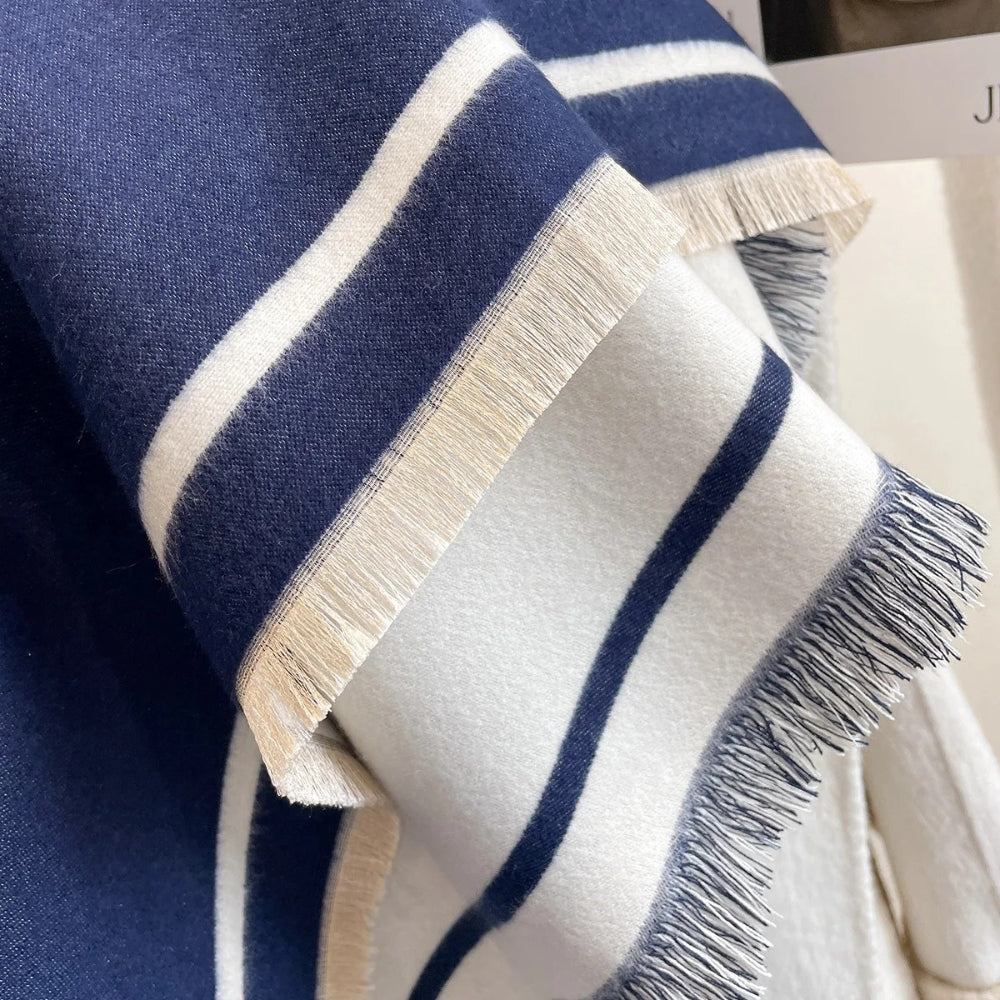 Ginkgo Leaf Print Tassel Shawl